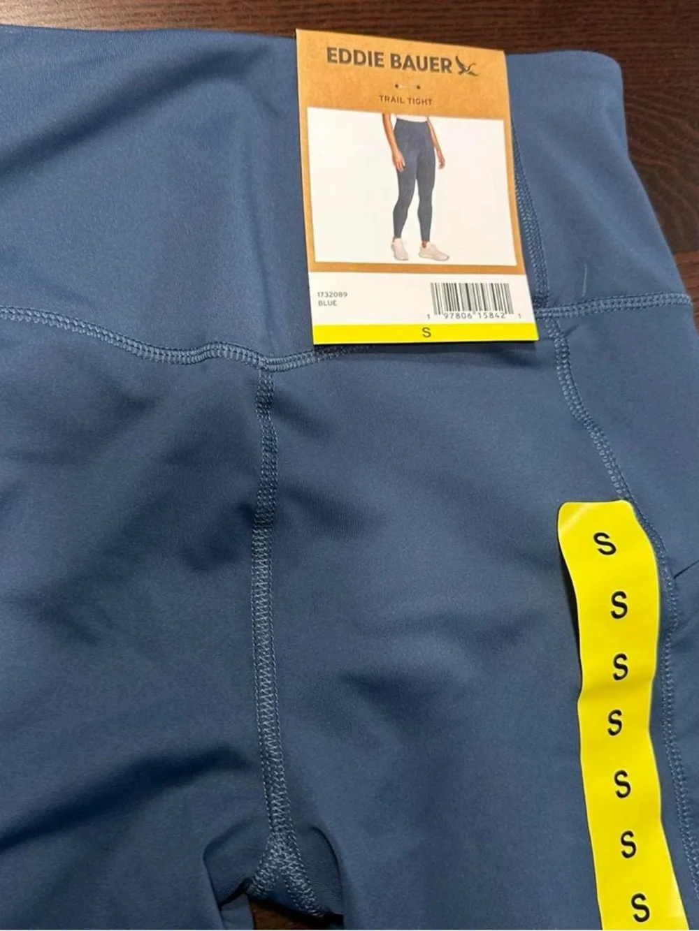 Eddie Bauer Active Leggings - Olive Green & Navy Blue Women’s Small - Picture 5 of 8